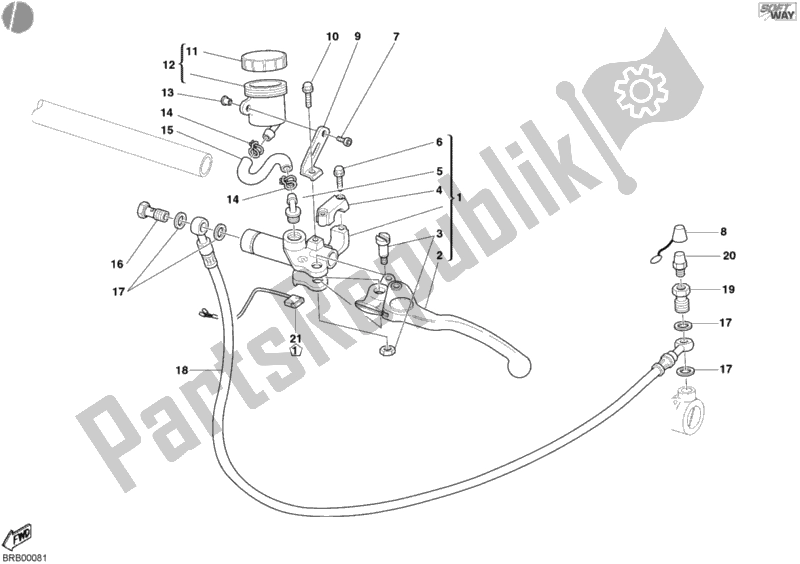 Tutte le parti per il Pompa Frizione del Ducati Supersport 1000 SS 2003